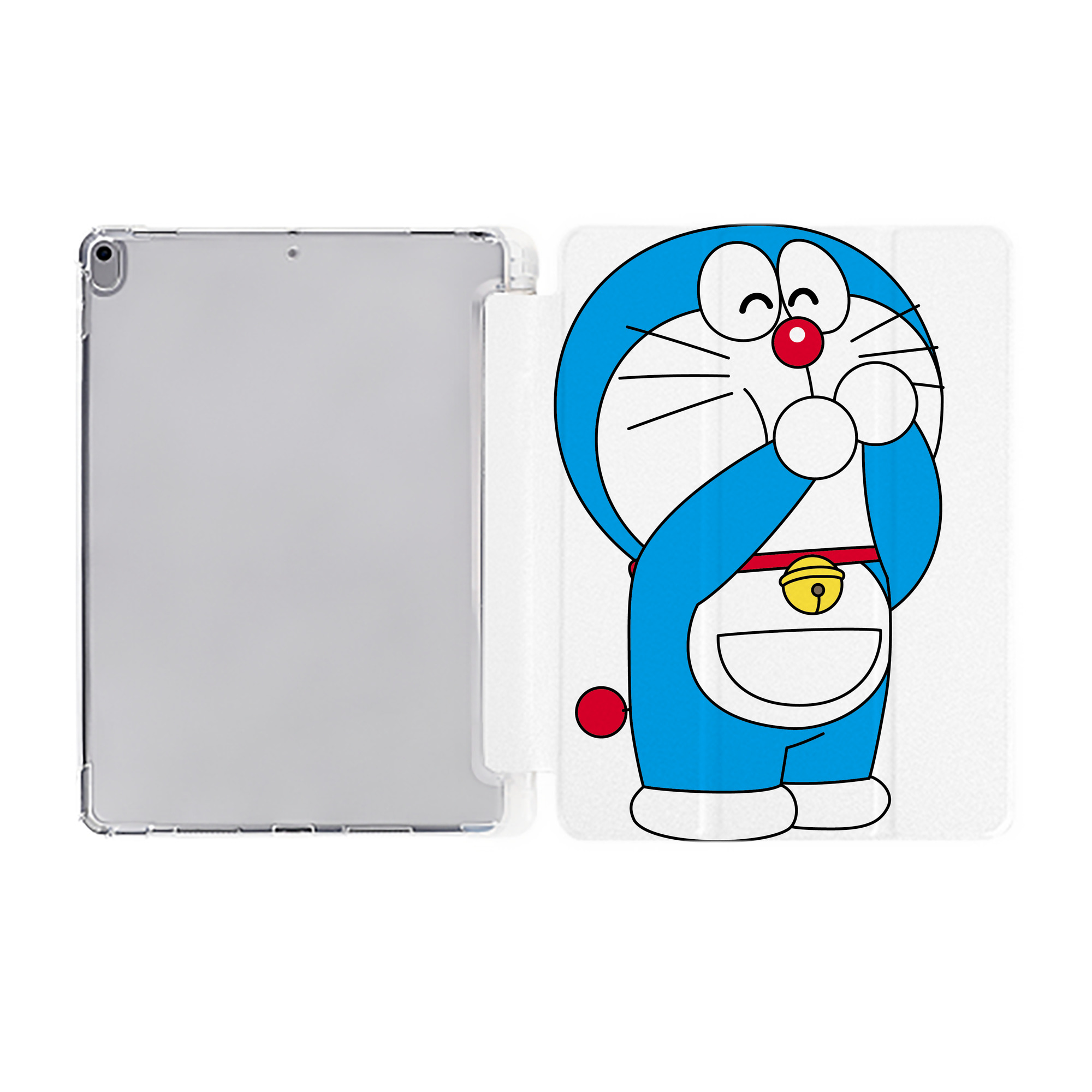 （画像用） ドラえもん Doraemon IPad ケース ペン収納付き 三つ折りスタンド PUレザー×シリコン 対応機種9.5/10.5/10.9インチ